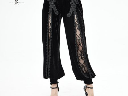 Undead Velvet Flared Pants by Devil Fashion Cheap