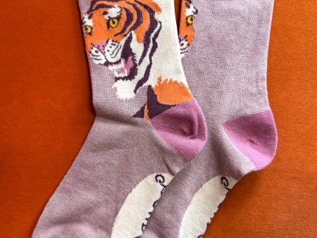 Thrill of the Tiger Ankle Socks - Rose For Cheap