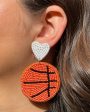 Beaded Basketball Earrings Cheap