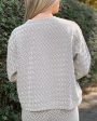 Textured Long Sleeve Top - Neutral For Cheap