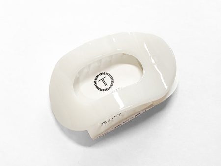 Teleties Medium Flat Round Clip - Coconut White For Cheap