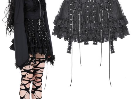 Worlds That Never Were Gothic Frilly Skirt by Dark In Love Online Sale