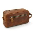 The Wanderer Toiletry Bag - Genuine Leather Toiletry Bag Brown Sale