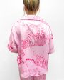 Tiger Satin Pajama Shirt - Pink Discount