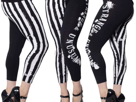 Strange & Unusual Stripe Capri Leggings by Kreepsville 666 Online