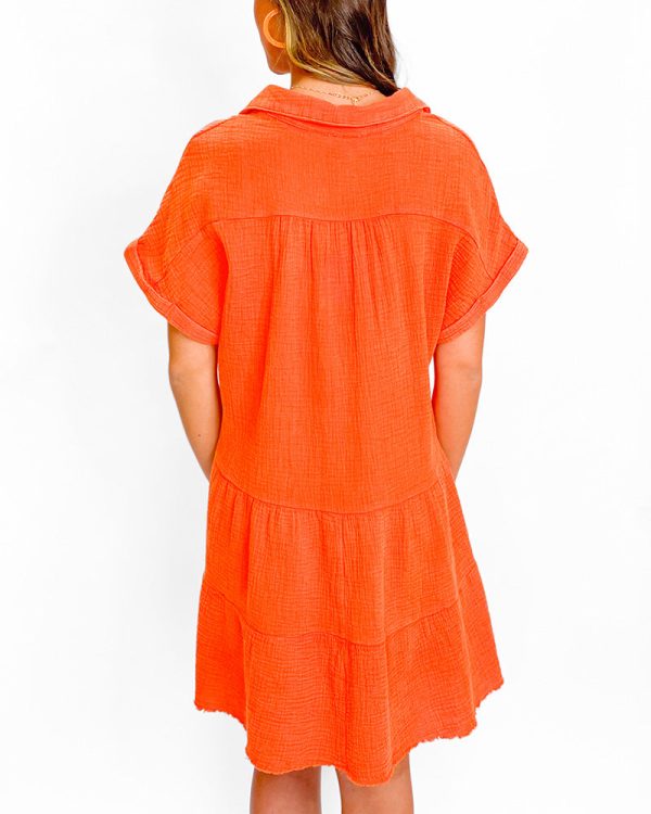 Tiered Dress - Tangerine Sale