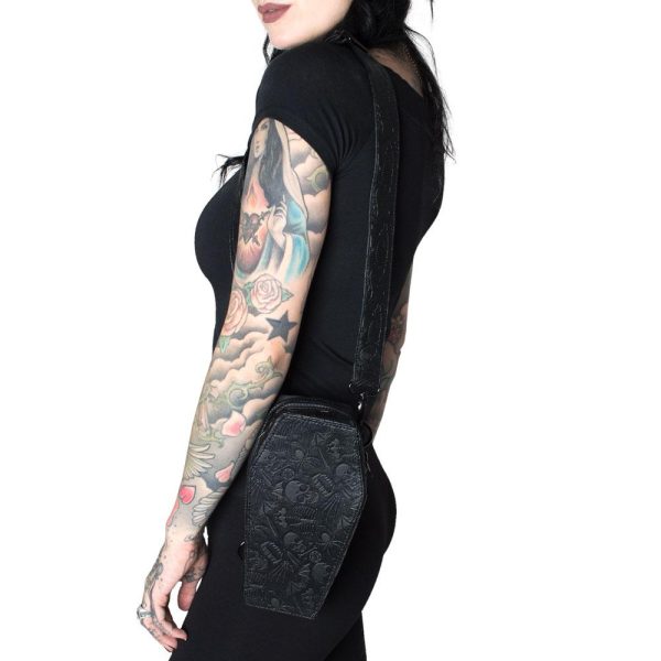 Coffin Convertible Hip Pouch Bag by Kreepsville 666 For Cheap