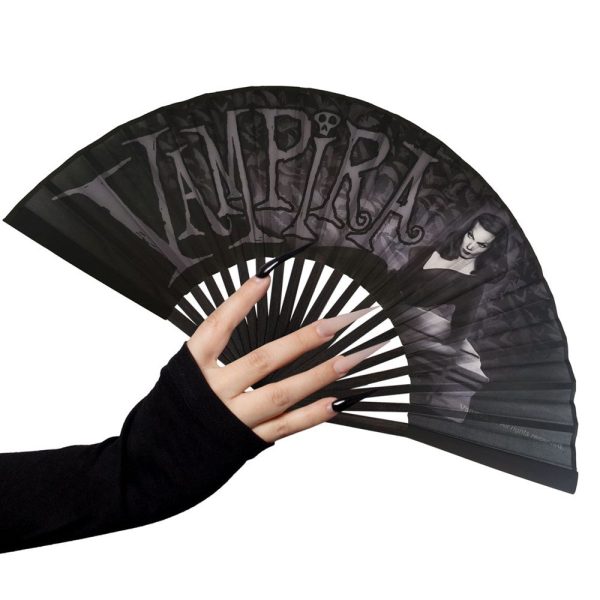 Vampira Coffin Fabric Fan by Kreepsville 666 Online Sale