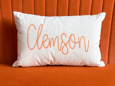 Clemson Script Pillow Sale