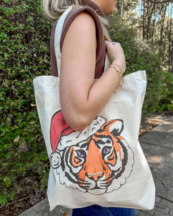 Santa Tiger Tote Bag Fashion