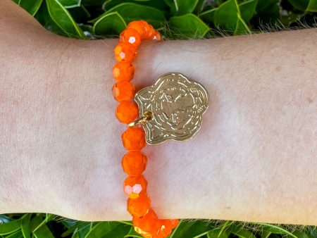 Tiger Charm Bracelet - Orange Online Sale