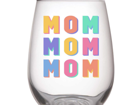 Mom Stemless Wine Glass Online now