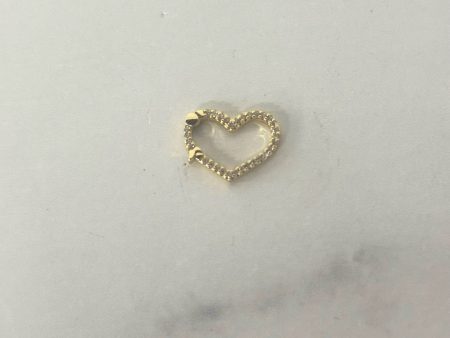 CZ Heart Charm Clasp Extender Fashion