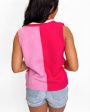 Cali Colorblock Print Sweater Vest For Discount