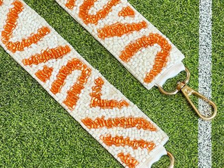 Tiger Stripes Beaded Strap - Orange Online now