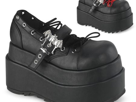 BEAR-23 Bat Buckle Mary Jane Platform Shoes by Demonia Fashion