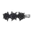 Wild Black Rose Hair Clip by Alchemy Gothic Online Sale