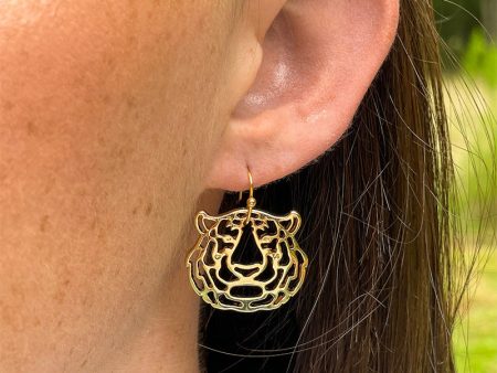 Tiger Silhouette Earrings Online now