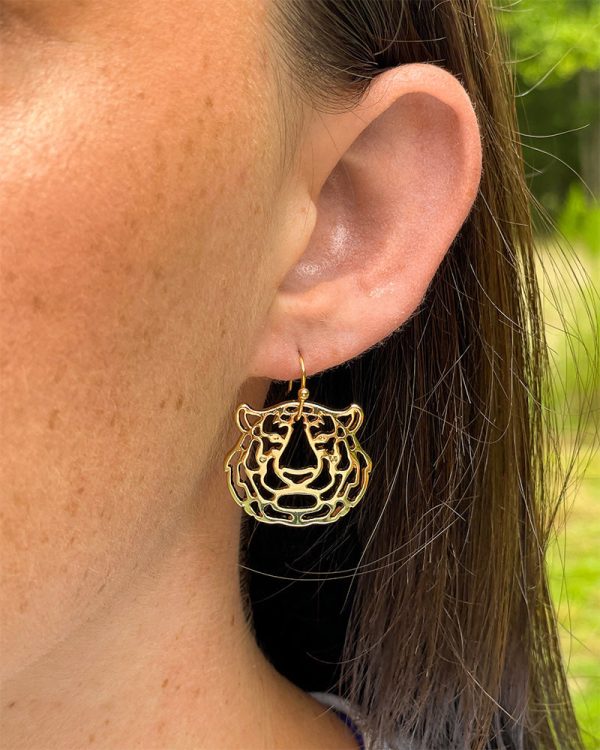 Tiger Silhouette Earrings Online now