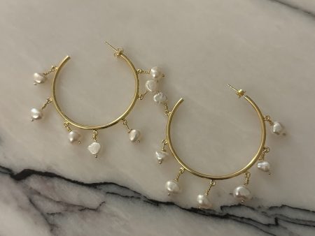 Pearl Hoop Earrings Fashion