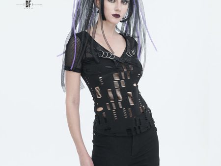 Technical Error Gothic Top by Devil Fashion Online Hot Sale