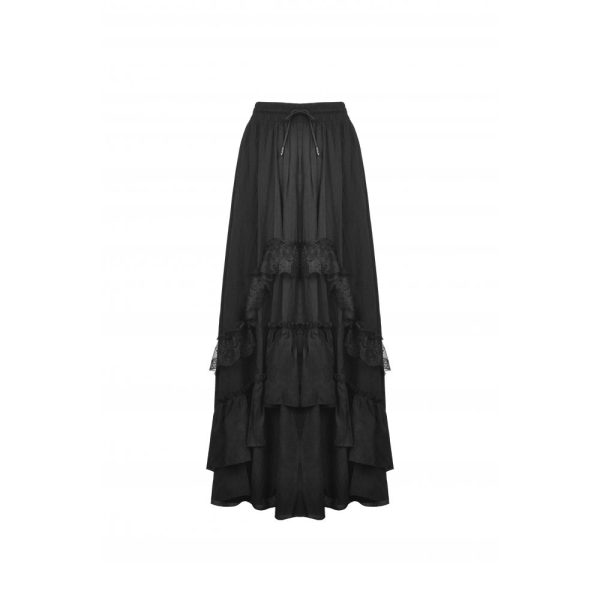 Darkest Day Frilly Chiffon Skirt by Dark In Love Online now