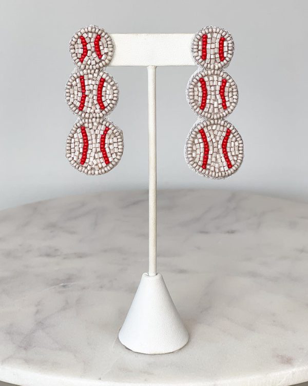 Beaded Baseball Earrings Supply