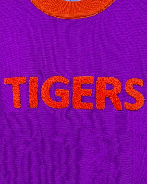 Tigers Sweater Top - Purple Online