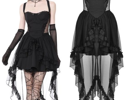 Dancing Sparrow Black Mesh Dress by Dark In Love Discount