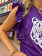 Tiger Ties Top - Purple For Sale