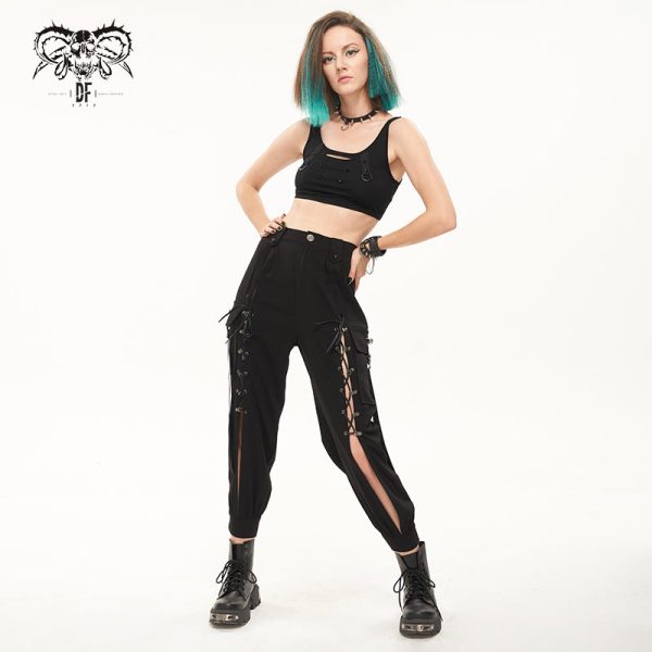 Terror Tie Up Pants by Devil Fashion Online now