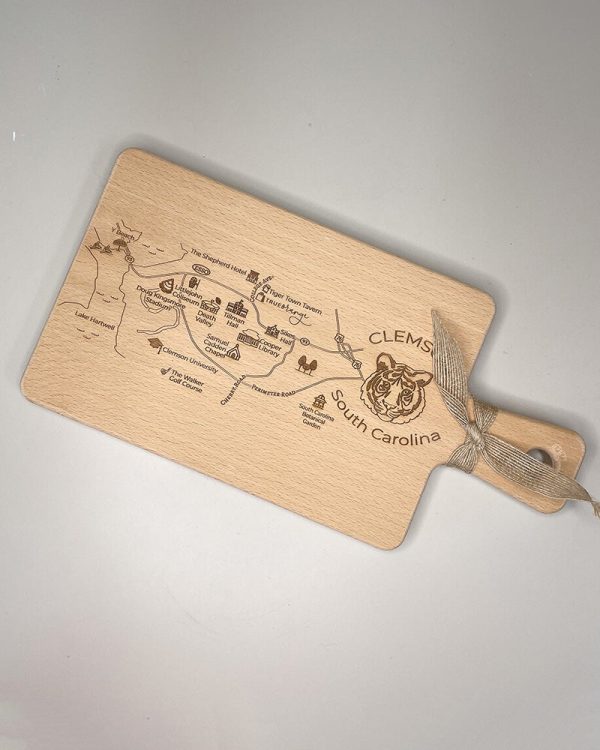 Clemson Map Serving Board Online Sale