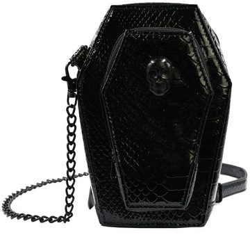 Coffin Mini Crossbody Skull Purse by Kreepsville 666 For Cheap