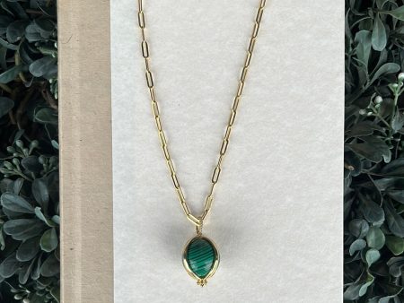 Atlas 14k Malachite Necklace, Short Online now