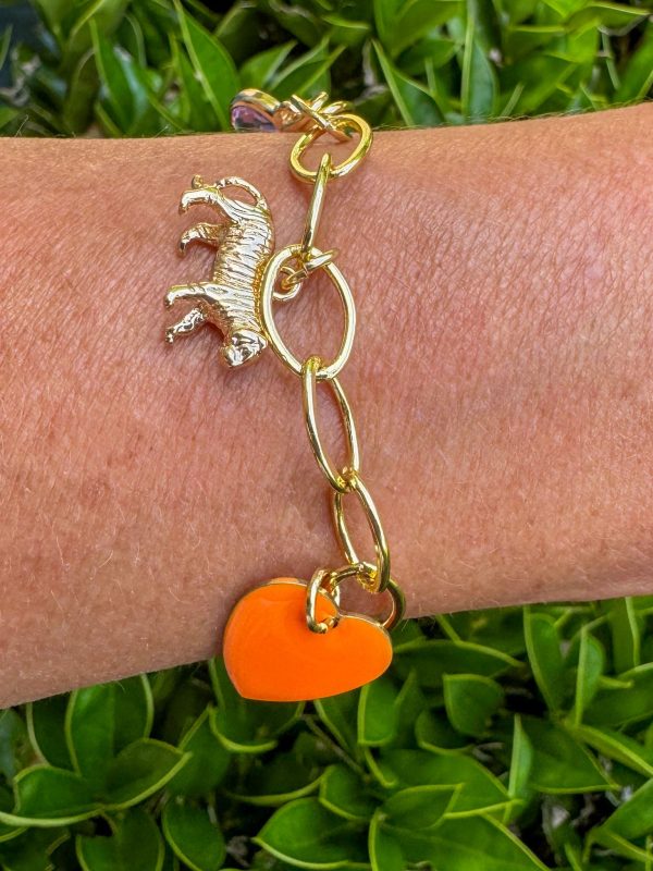 Clemson Charm Bracelet For Cheap