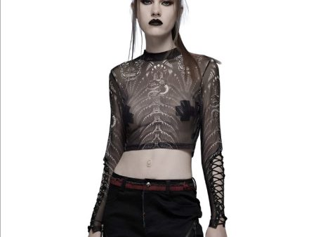 Yaosobi  Printed See-through Top by Punk Rave Cheap