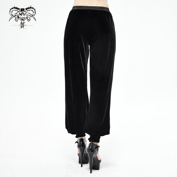 Undead Velvet Flared Pants by Devil Fashion Cheap