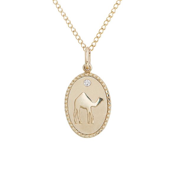 10K Yellow 12mm Mini Camel Pendant on 18” Chain Online Hot Sale