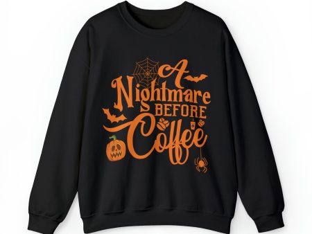 A Nightmare Before Coffee Crewneck Sweatshirt Top by The Dark Side of Fashion Fashion