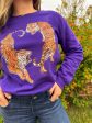 Tiger Love Sweatshirt - Purple Discount