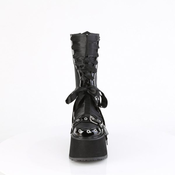 DAMNED-120 Corset Lace Up Platform Boots by Demonia For Discount