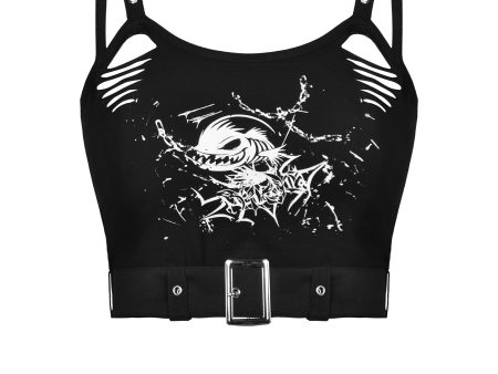 Wicked Punk Fish Crop Top by Dark In Love Cheap