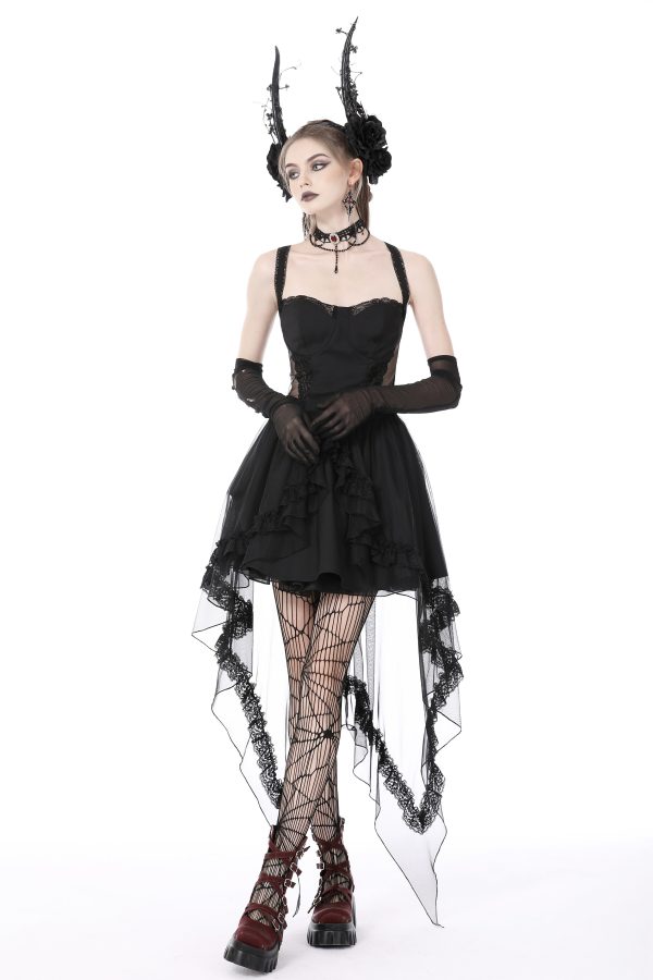 Dancing Sparrow Black Mesh Dress by Dark In Love Discount