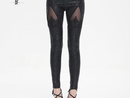 Anastasia Gothic Beaded Leggings by Devil Fashion on Sale