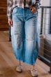 We The Free Good Luck Mid Rise Barrel Jeans | Barnyard Blue Discount