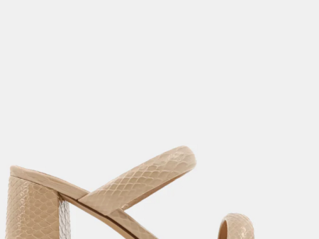 Farah Heels-Taupe Snake For Cheap