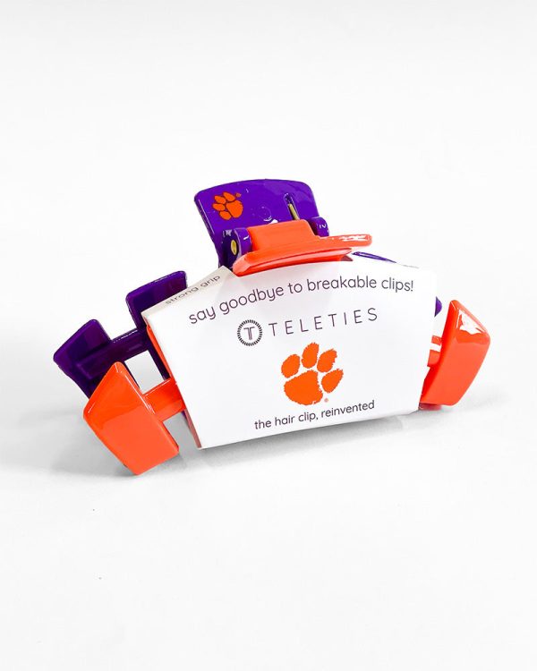 Teleties Large Hair Clip - Clemson Cheap