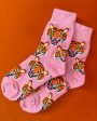 Women s Tiger Crew Socks - Pink For Discount