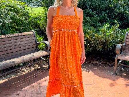 Tigertown Toile Michele Dress - Orange Sale