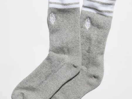 Movement Logo Stripe Tube Socks | Heather Grey Hot on Sale